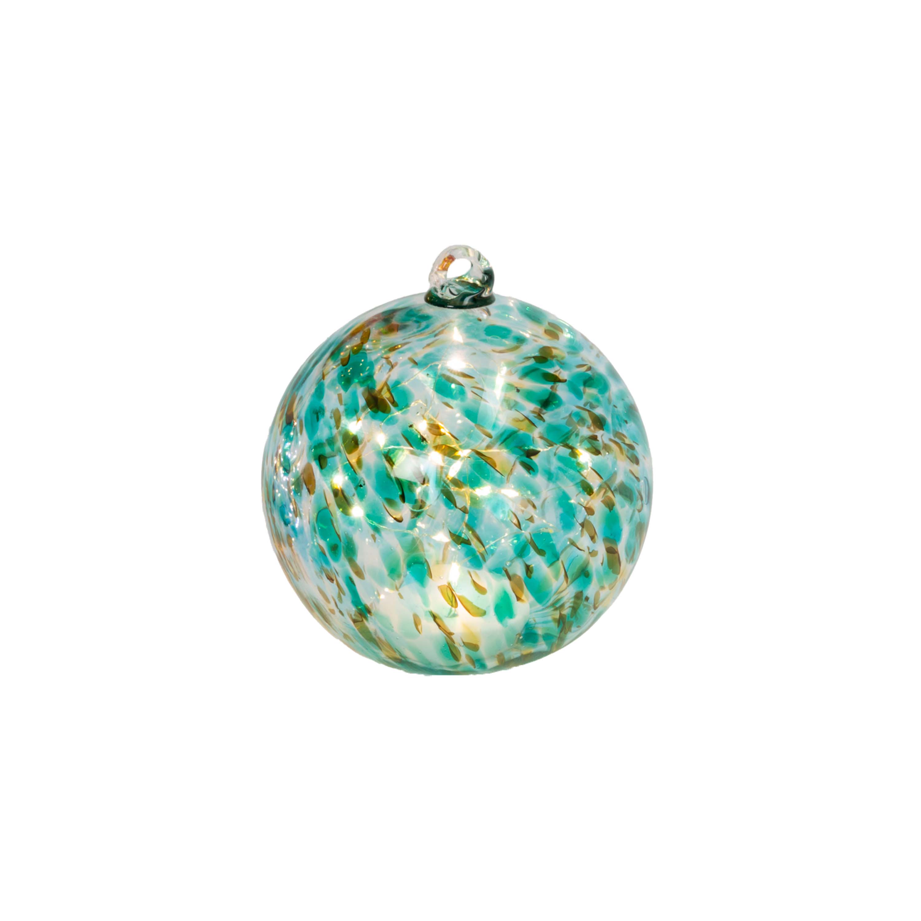 8 Inch Green Elegant Illuminating Hand Blown Glass Sphere 2640060EC-2